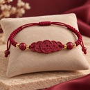 Pulsera Cinabrio Cinco Monedas