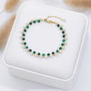 Pulsera de Malaquita y Perlas de Río