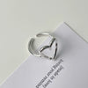 Anillo Ajustable - Corazón plateado
