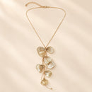 Conjunto Collar y Bracalete Cascada de Flores Doradas