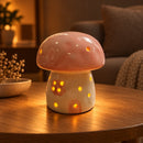 Lámpara Luz Nocturna Casita de Hongo Rosa