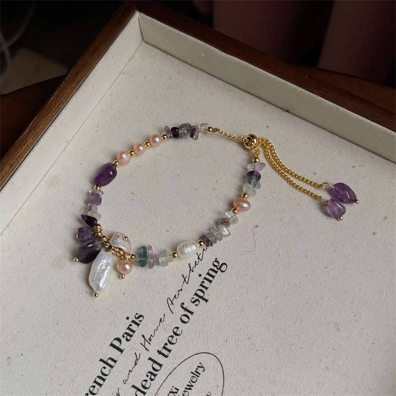 Pulsera Cuarzos Colores & Perlas