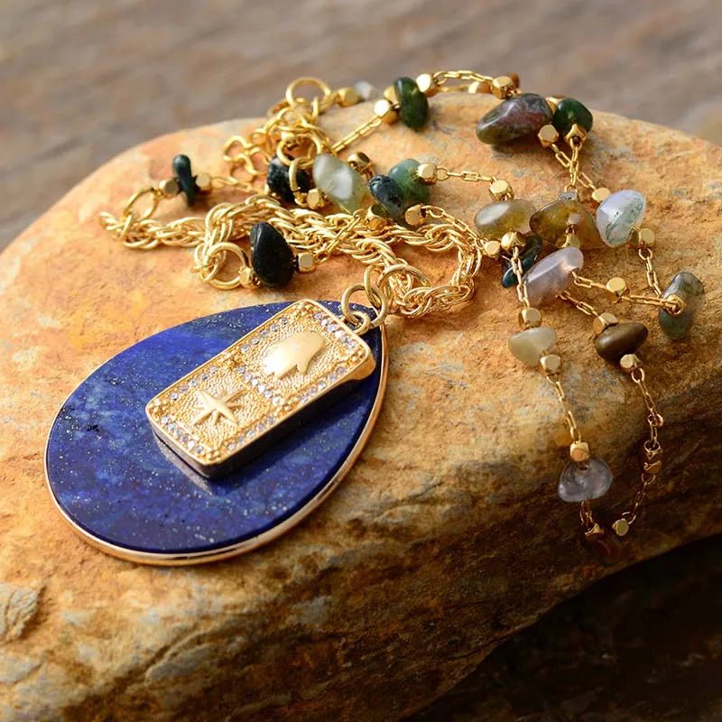 Collar Aura de Lapislázuli - Rincón Zen