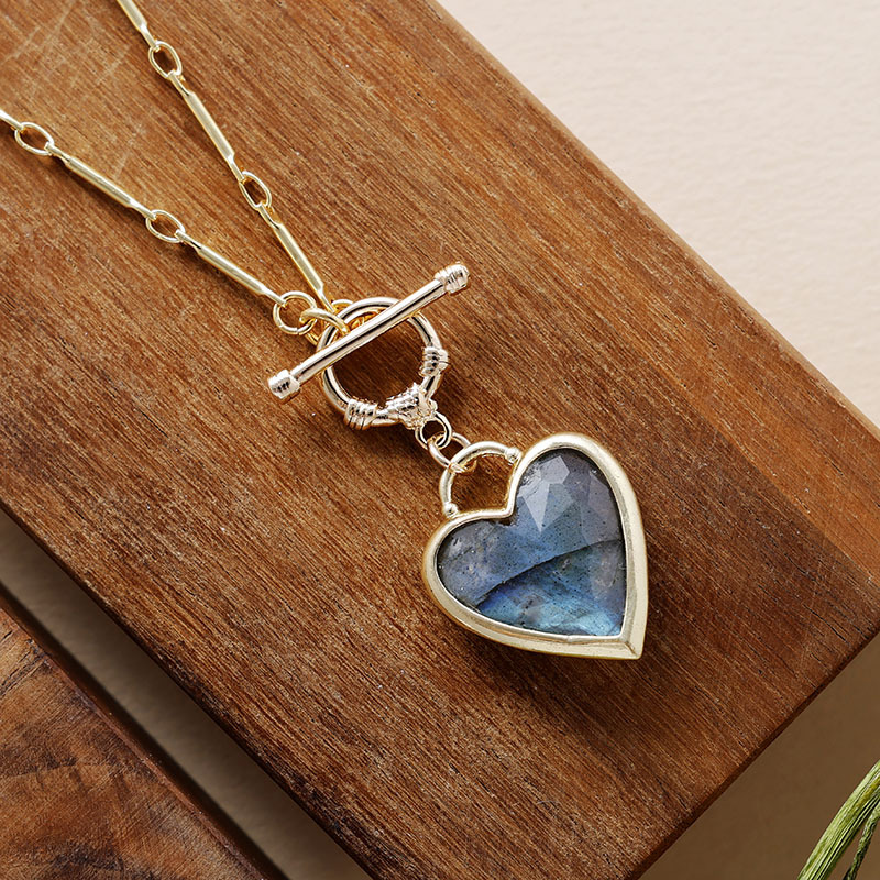 Collar Corazón Labradorita