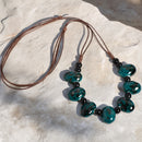 Collar cerámica - Verde Petróleo