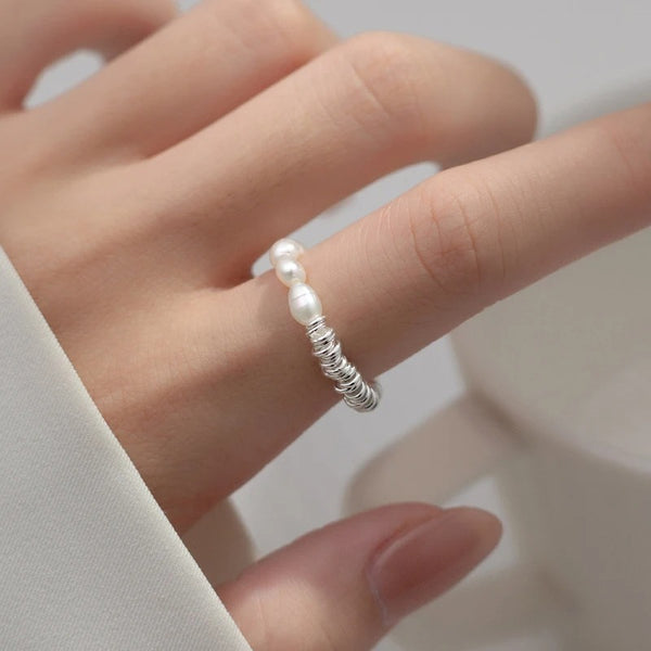 Anillo perlitas