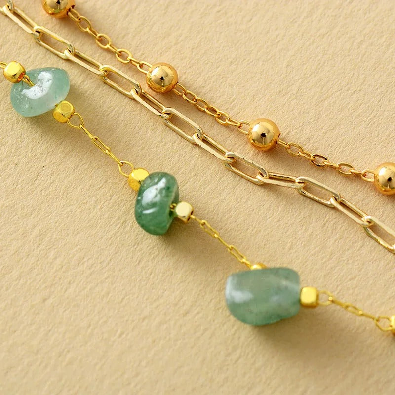 Collar Aventurina triple capa