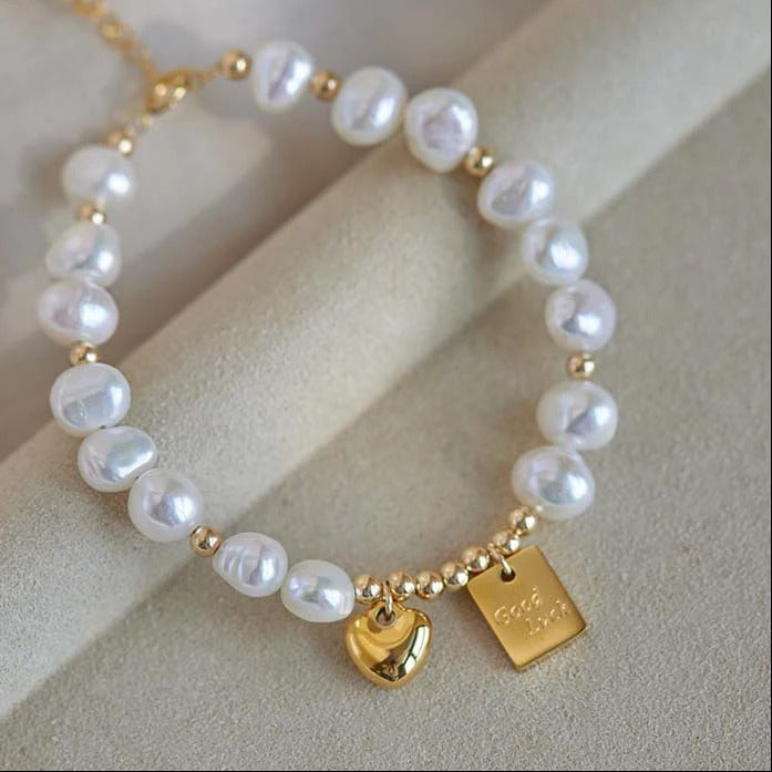 Pulsera Dorada Charm de la Suerte