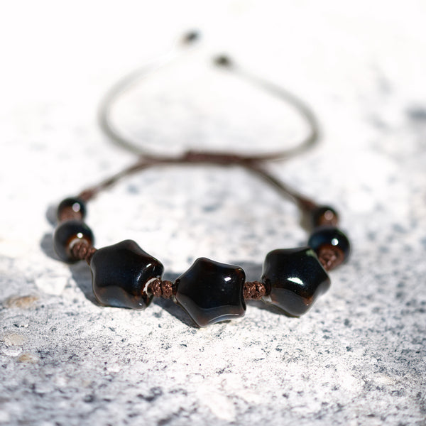 Pulsera cerámica - Estrellas azules