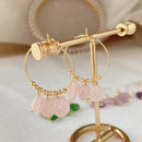 Aros de Cuarzo Rosa