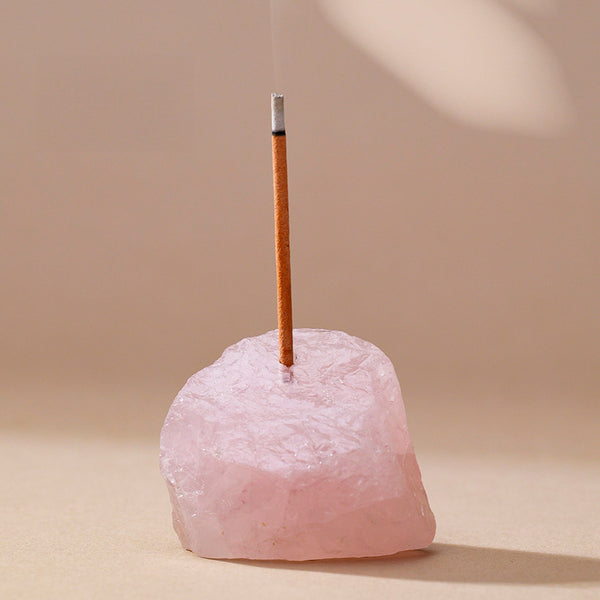 Porta incienso minimalista Cuarzo Rosa
