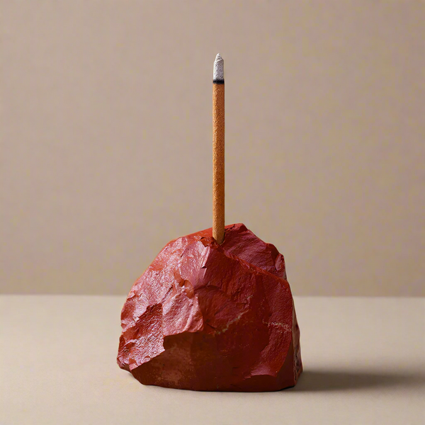 Porta incienso Minimalista Jaspe Rojo