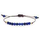 Pulsera cuero Lapislázuli