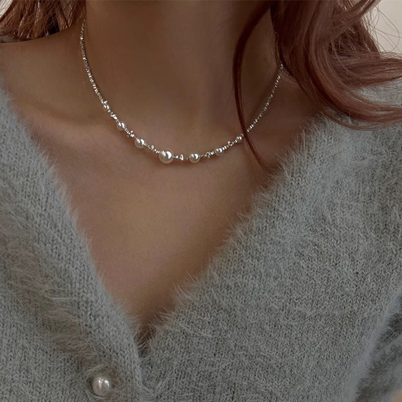 Collar Plata & Perlas
