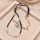 Collar Turmalina Negra y Perlas