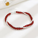 Pulsera Ágata Roja y Plata