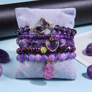 Pulseras energéticas de Amatista y Cristales