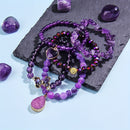 Pulseras energéticas de Amatista y Cristales