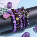 Pulseras energéticas de Amatista y Cristales