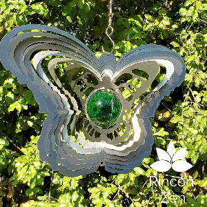 Anillo de viento Mariposa Metálica - Rincón Zen