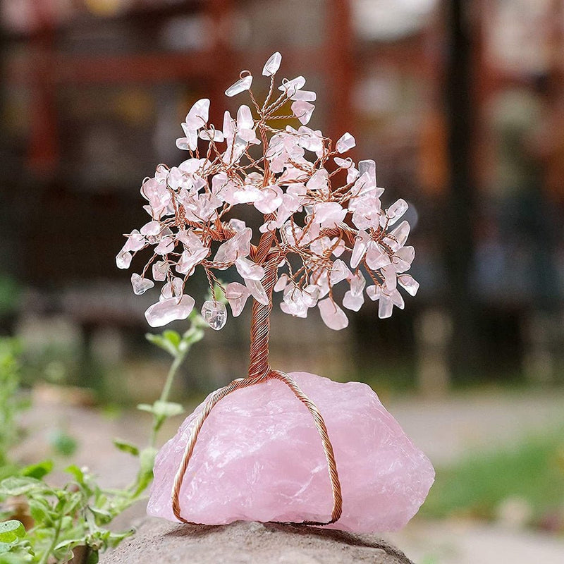 Árbol raices de amor - Cuarzo rosado - Rincón Zen