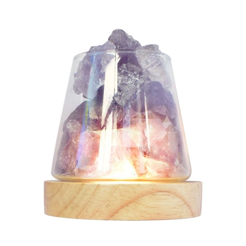 Lámpara de sal del Himalaya - Morada - Rincón Zen