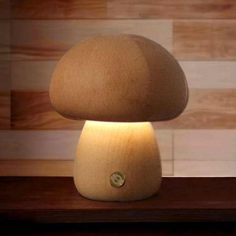 Lámpara hongo madera - Rincón Zen