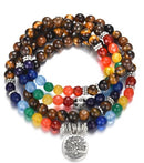 Mala de Cuarzos coloridos naturales - Rincón Zen